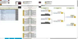 Screenshot of a football league with playoff qualification for the top 6 teams and knockout bracket