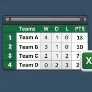 Icon representing automatic football league standings updates