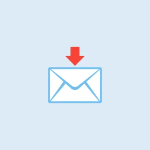 Email delivery icon showing download confirmation for Excel football simulator template