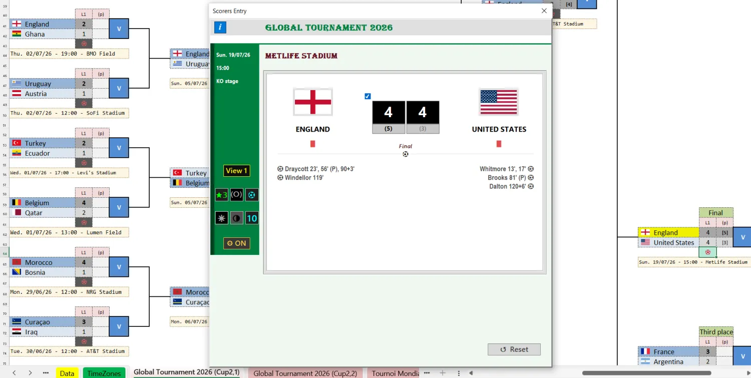 Global Football Tournament 2026 Simulator Excel Template · Spreadsheets ...