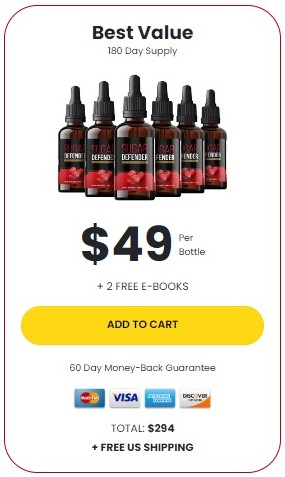 Sugar Defender discount on bottle 6