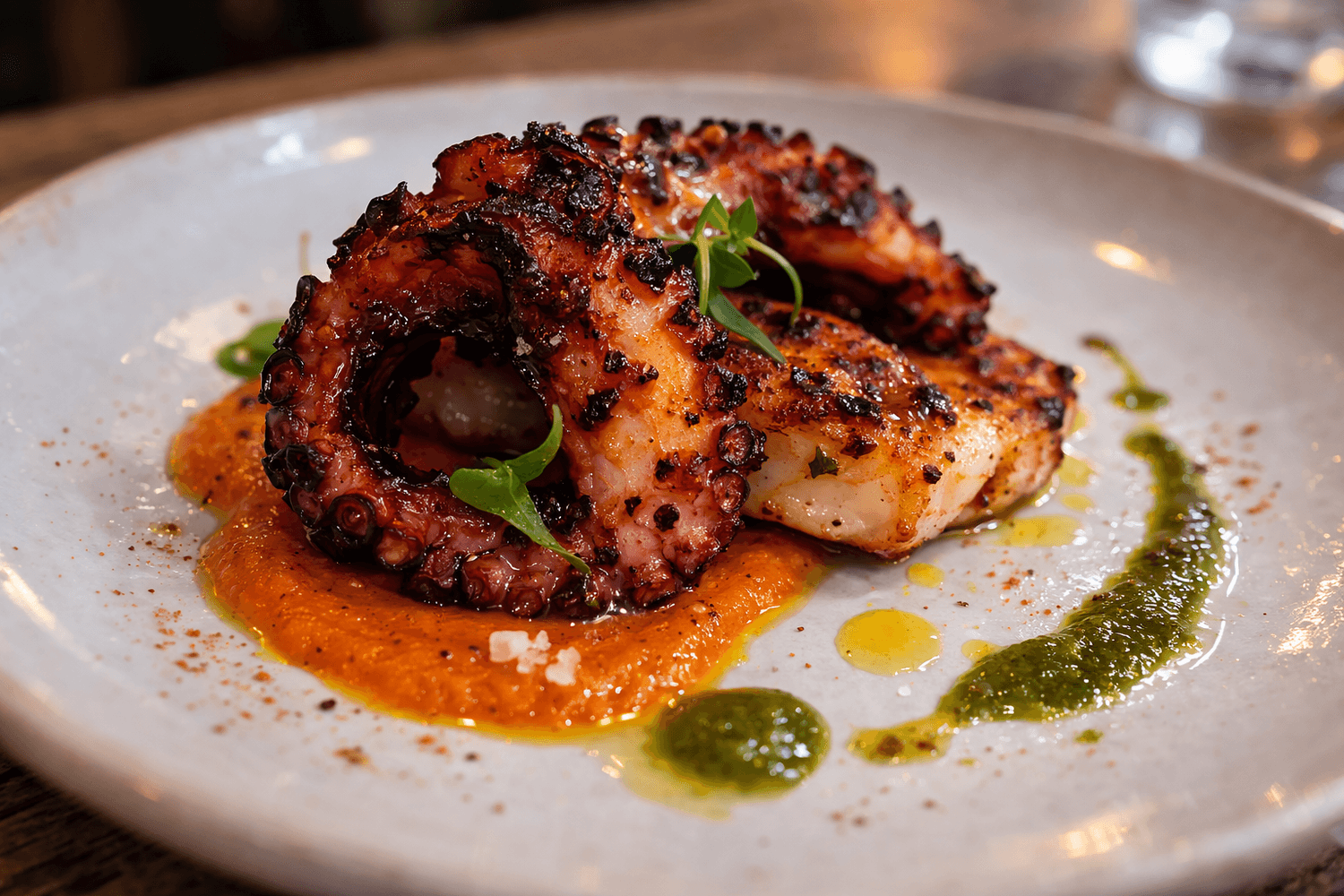 octopus anticucho  Agua restaurant Grand Cayman