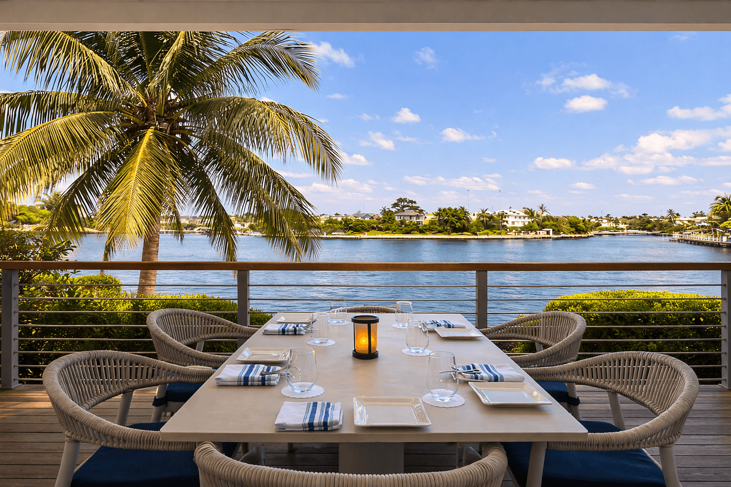 outdoor dining at Bacaro restaurant Yatch club Grand Cayman