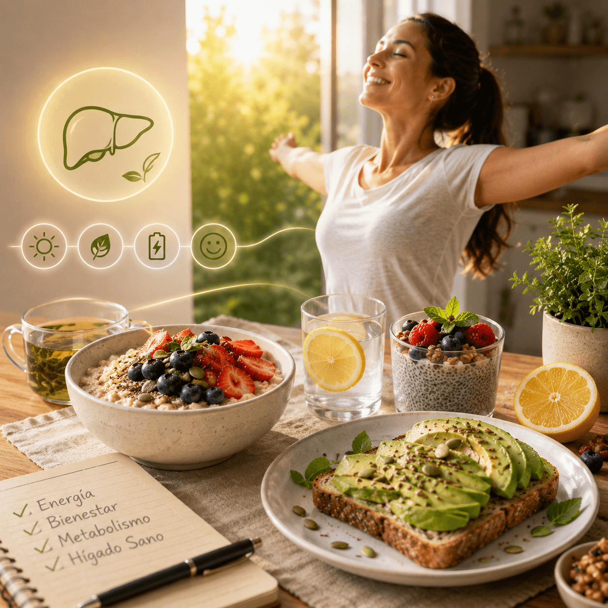 Desayunos para hígado graso