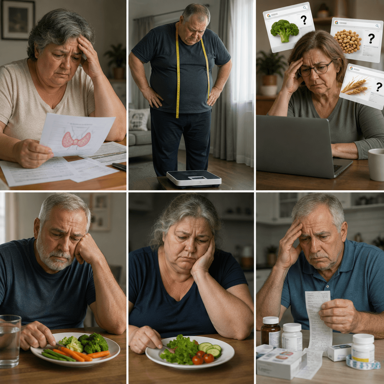 Tiroides, confusión al comer
