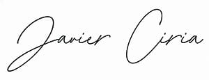 Firma y logotipo de Javier Ciria Fotografía