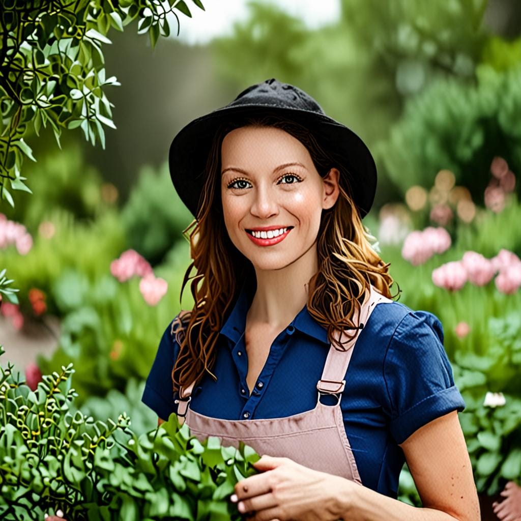 woman gardener portrait