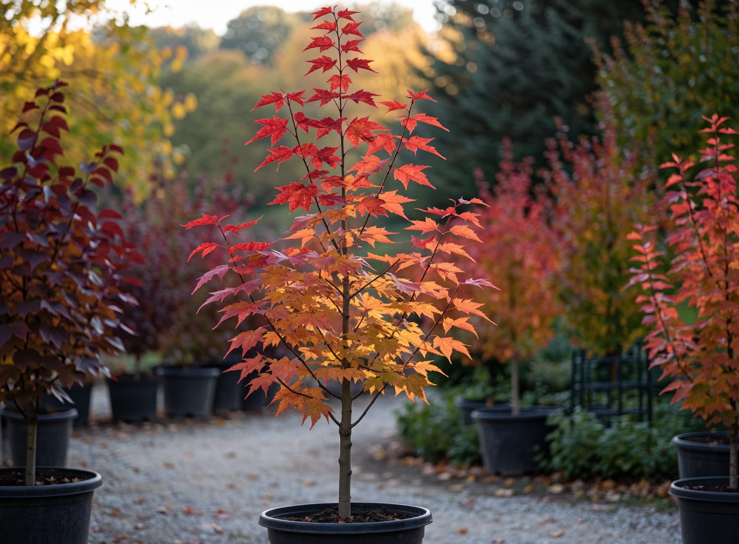 Érable d'ornement aux couleurs d'automne