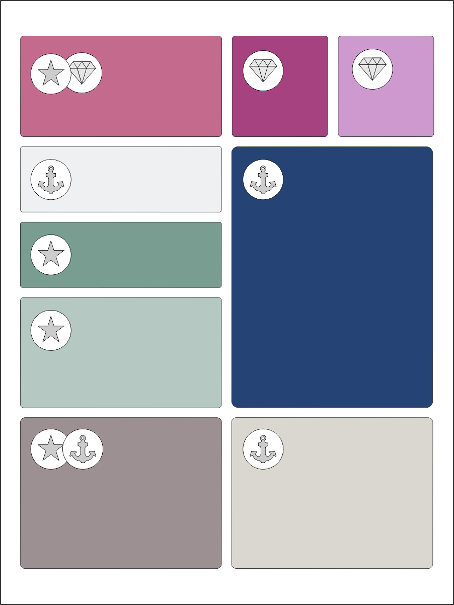 Illustration Highlightfarben innerhalb einer Farbpalette – farbige Kästchen