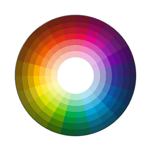 Farbuebergaenge zwischen Primaerfarben