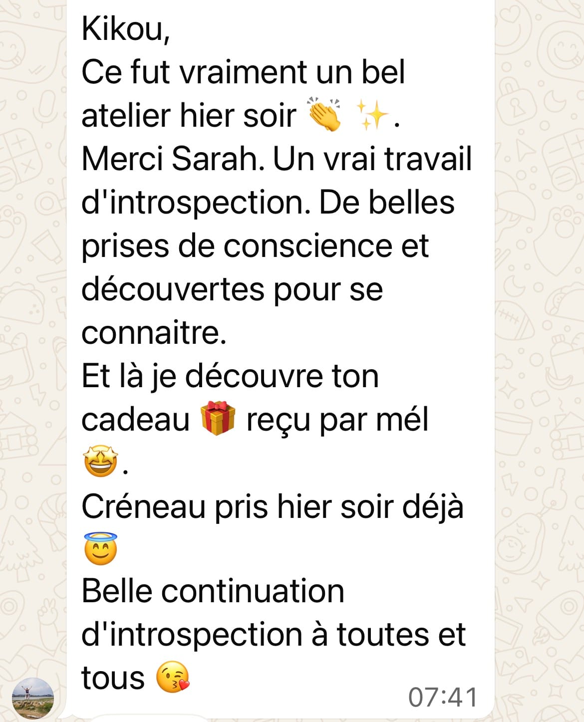 T&eacute;moignage d'une participante de l'Atelier Valeurs Guides