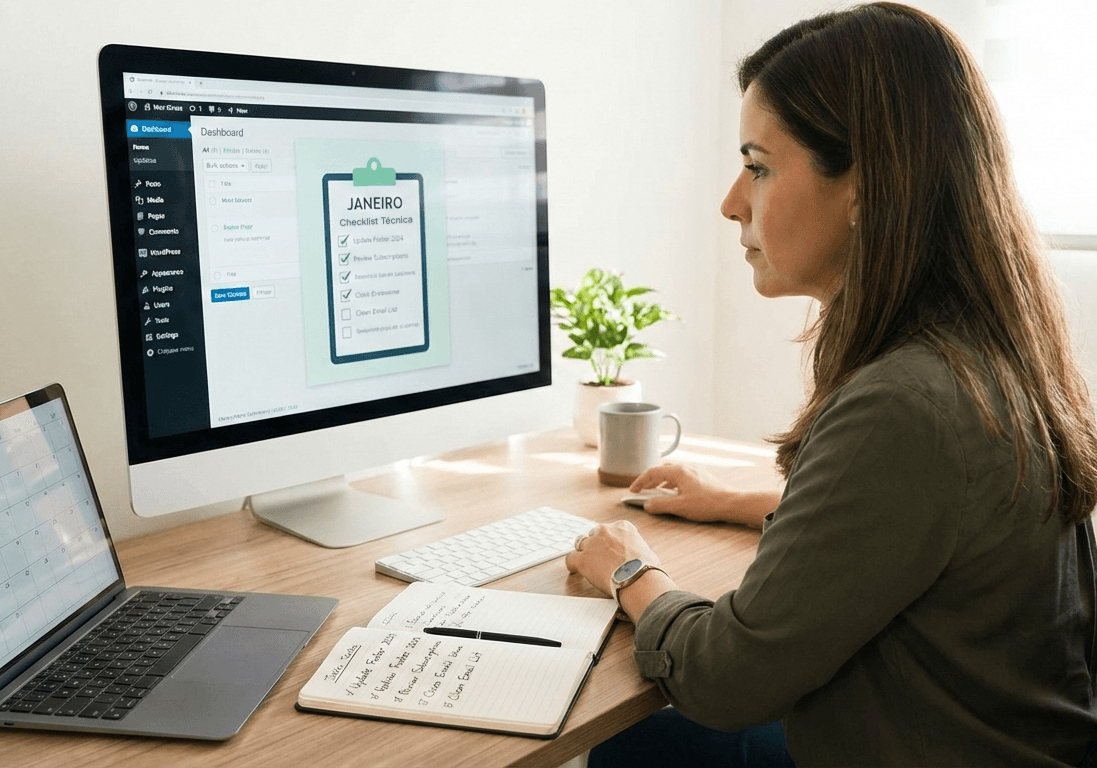 Checklist técnica para janeiro: 7 tarefas que o site precisa (antes de começar o ano)