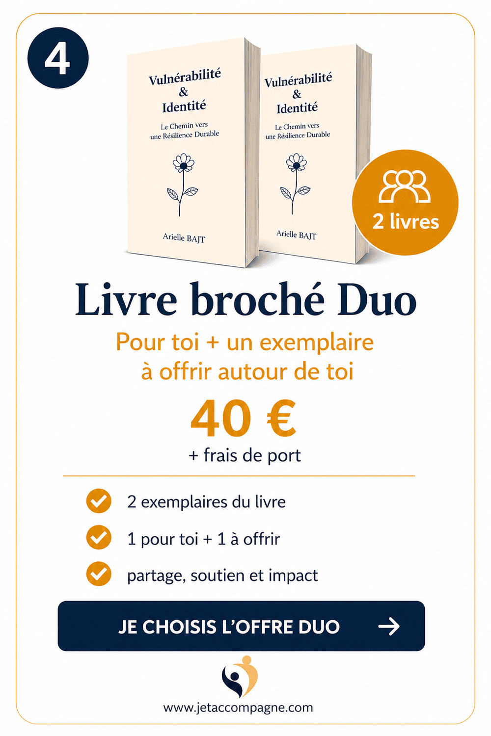 Offre Duo — Livre Vulnérabilité & Identité | 1 acheté = 1 offert
