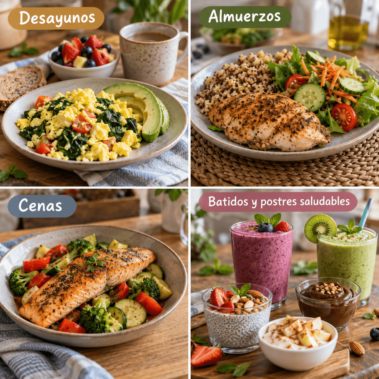 Collage de comidas saludables del Megapack