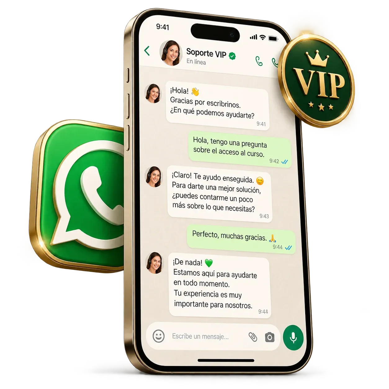 Soporte VIP por WhatsApp