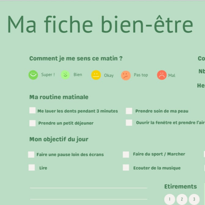 Ma mini routine bien-être