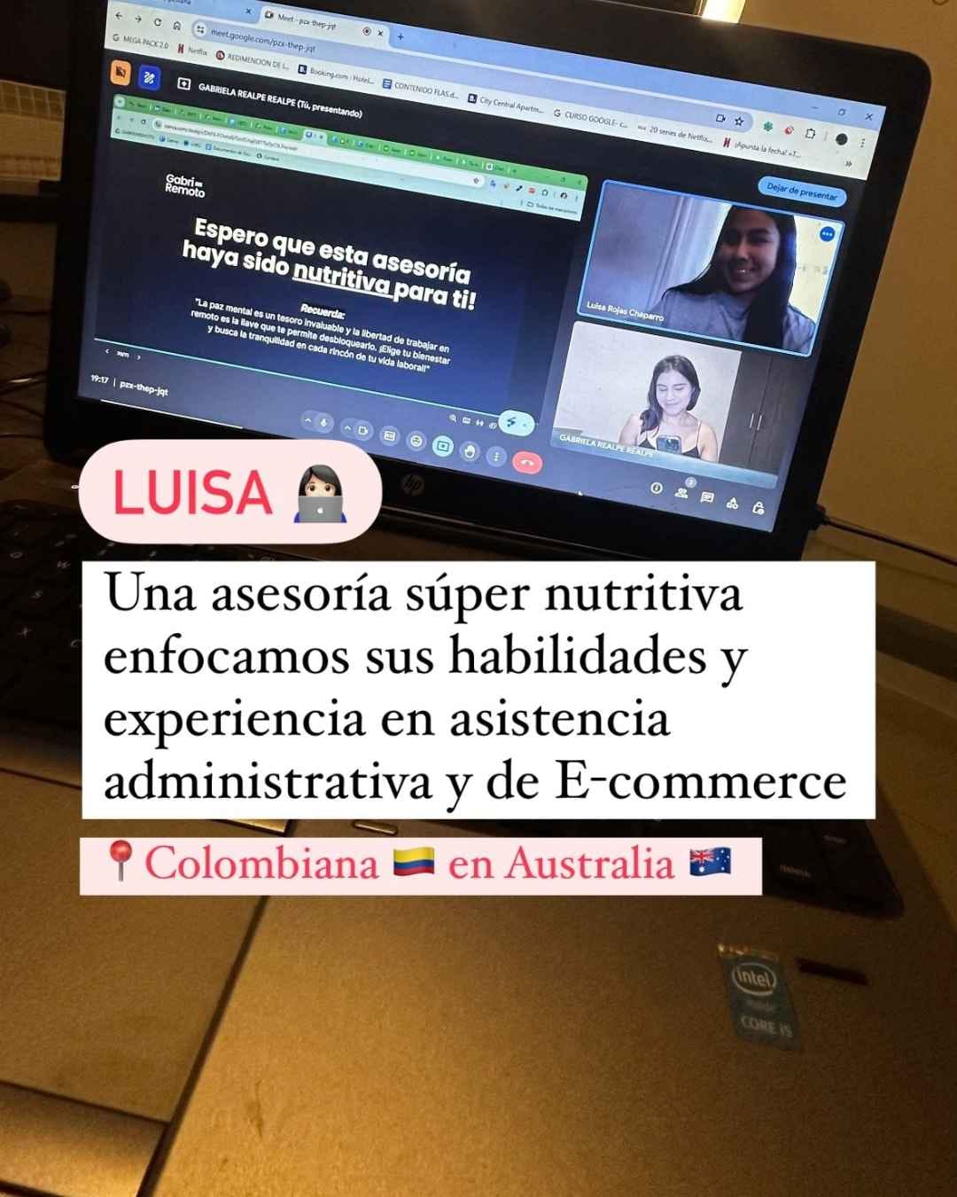 Mensaje de una persona asesorada