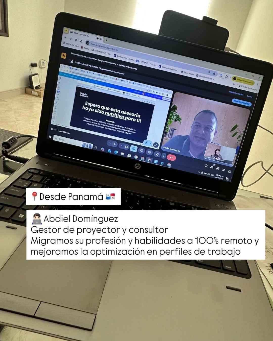 Mensaje de una persona asesorada