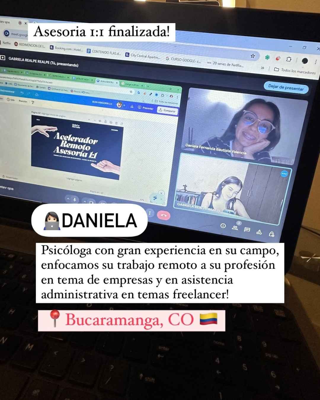 Mensaje de una persona asesorada