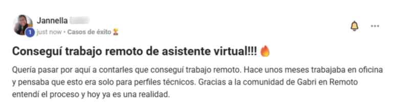 Testimonio de una persona asesorada