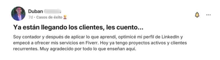 Testimonio de una persona asesorada