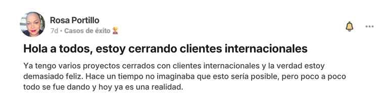 Testimonio de una persona asesorada