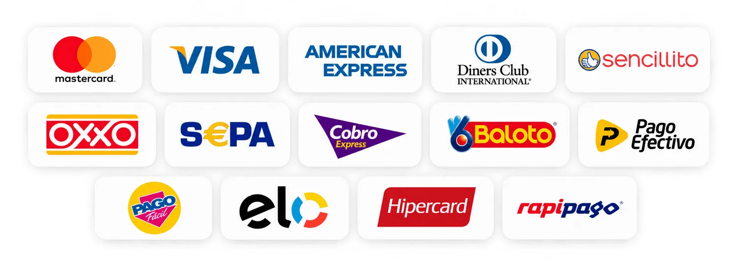 Medios de pago aceptados