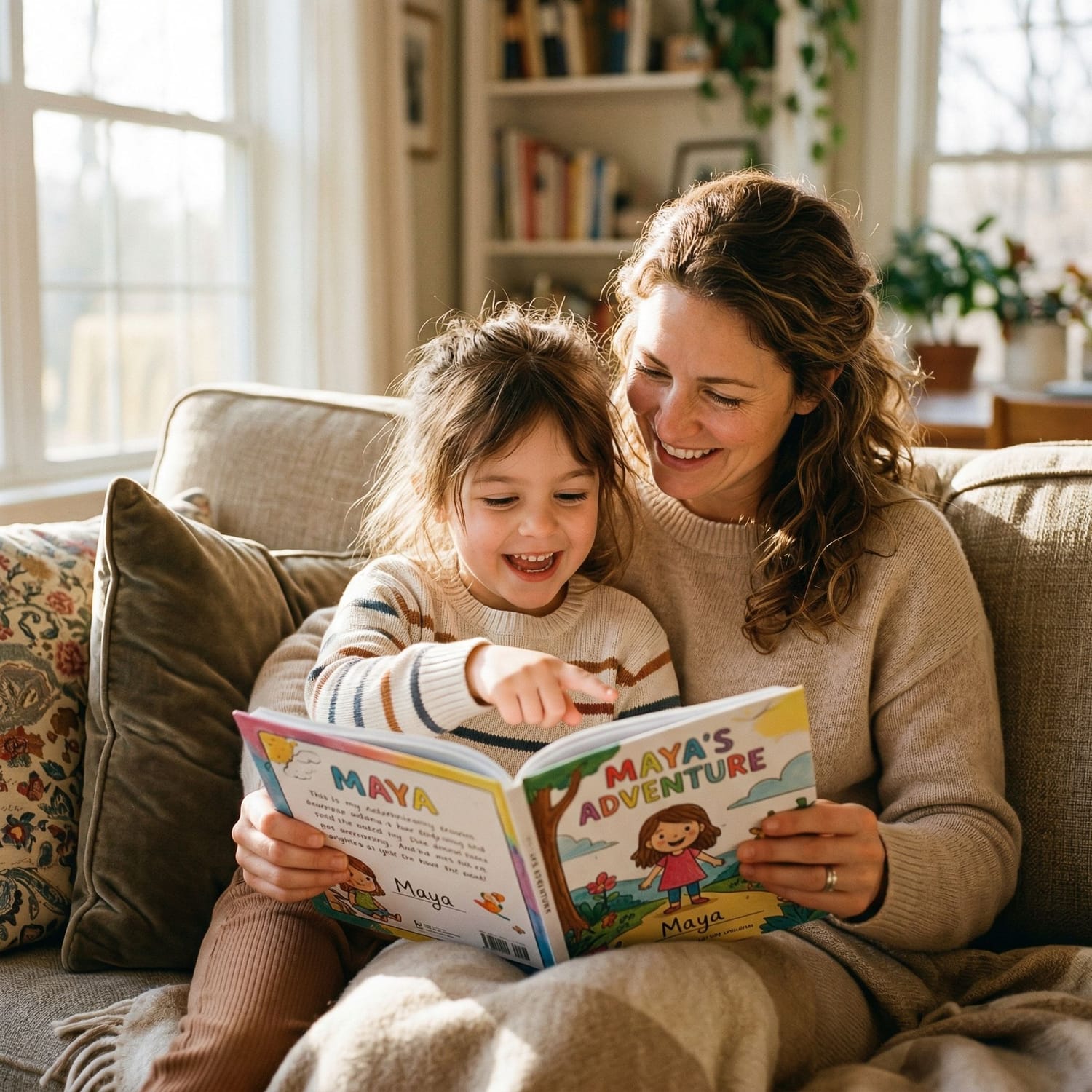 Parent and child sharing the magical moment of reading together