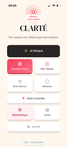 Démo Application Clarté