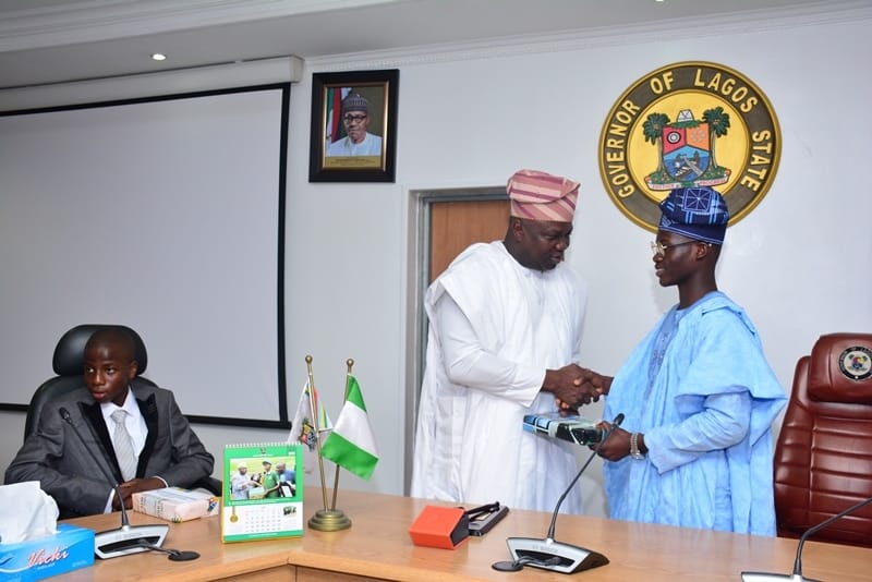 Femi Olaseinde as the Fmr. One day Governor of Lagos State (2016) with Fmr. Gov. Akinwunmi Ambode