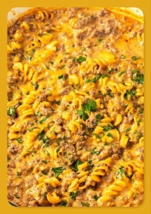 Rich and Cheesy Keto Hamburger Helper