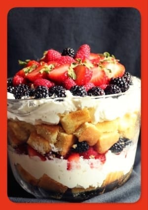 Creamy and Decadent Triple Berry Cream Trifle
