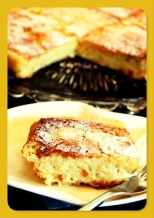 Velvety and Tempting Lemon Custard Cake