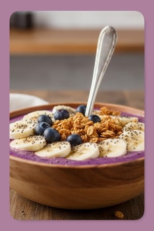 Thick Blueberry Smoothie Bowl