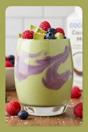 Keto Avocado Berry Smoothie