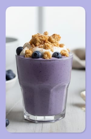 High-Protein Blueberry Muffin Smoothie
