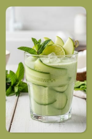 Low-Sugar Cucumber Mint Smoothie