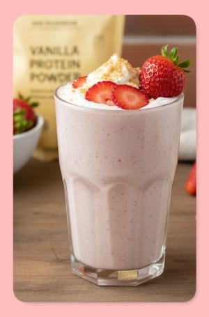High-Protein Strawberry Shortcake Smoothie
