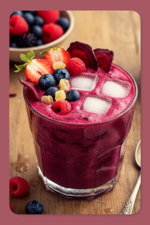 Low-Sugar Beet Berry Smoothie