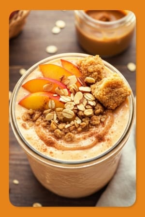 Vegan Peach Cobbler Smoothie
