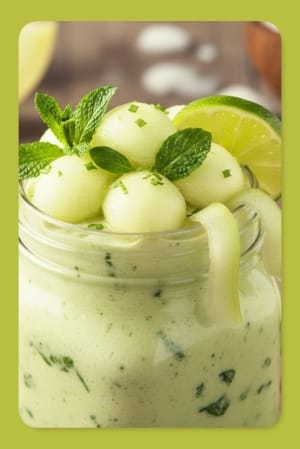 Vegan Honeydew Mint Smoothie