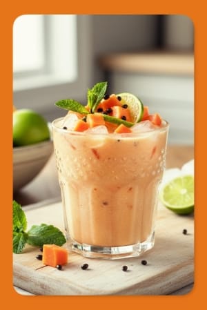 Low-Calorie Papaya Lime Smoothie
