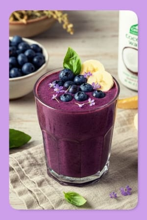Vegan Blueberry Basil Smoothie