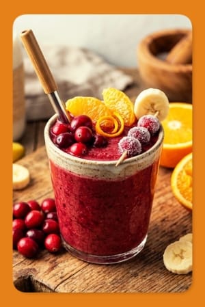 Vegan Cranberry Orange Smoothie