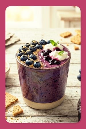 Protein-Rich Blueberry Pie Smoothie