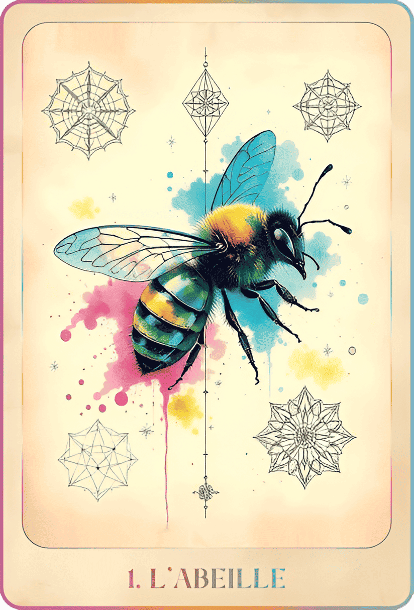 Cartes Oracle la Prophétie des Animaux d'Illyzziah - L'Abeille