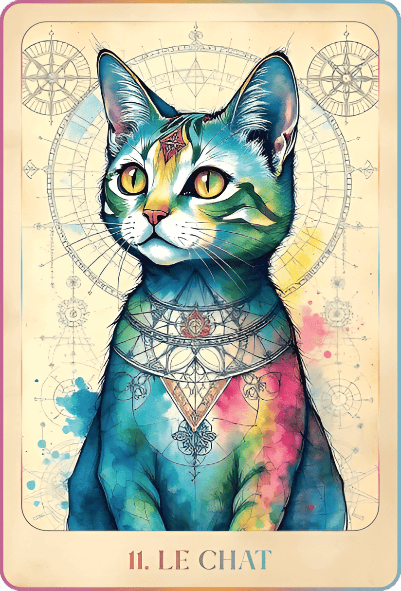 Cartes Oracle la Prophétie des Animaux d'Illyzziah - Le Chat