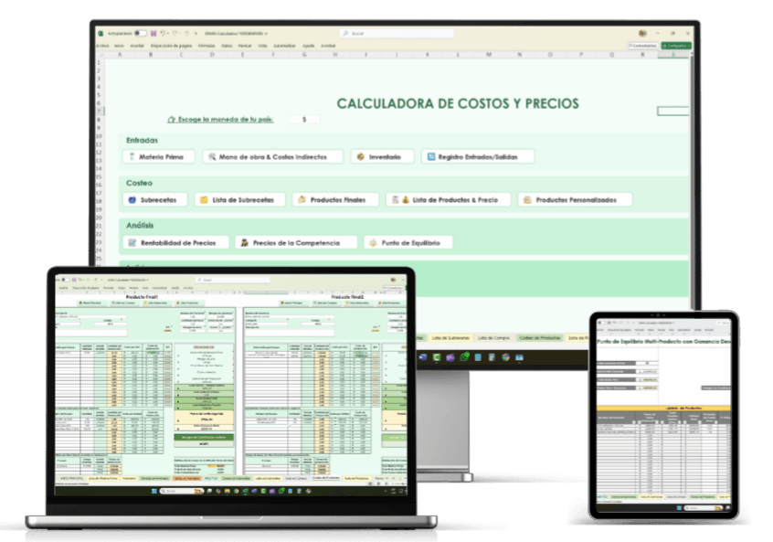 Sistema GEMA — Calculadora de costos y precios para repostería