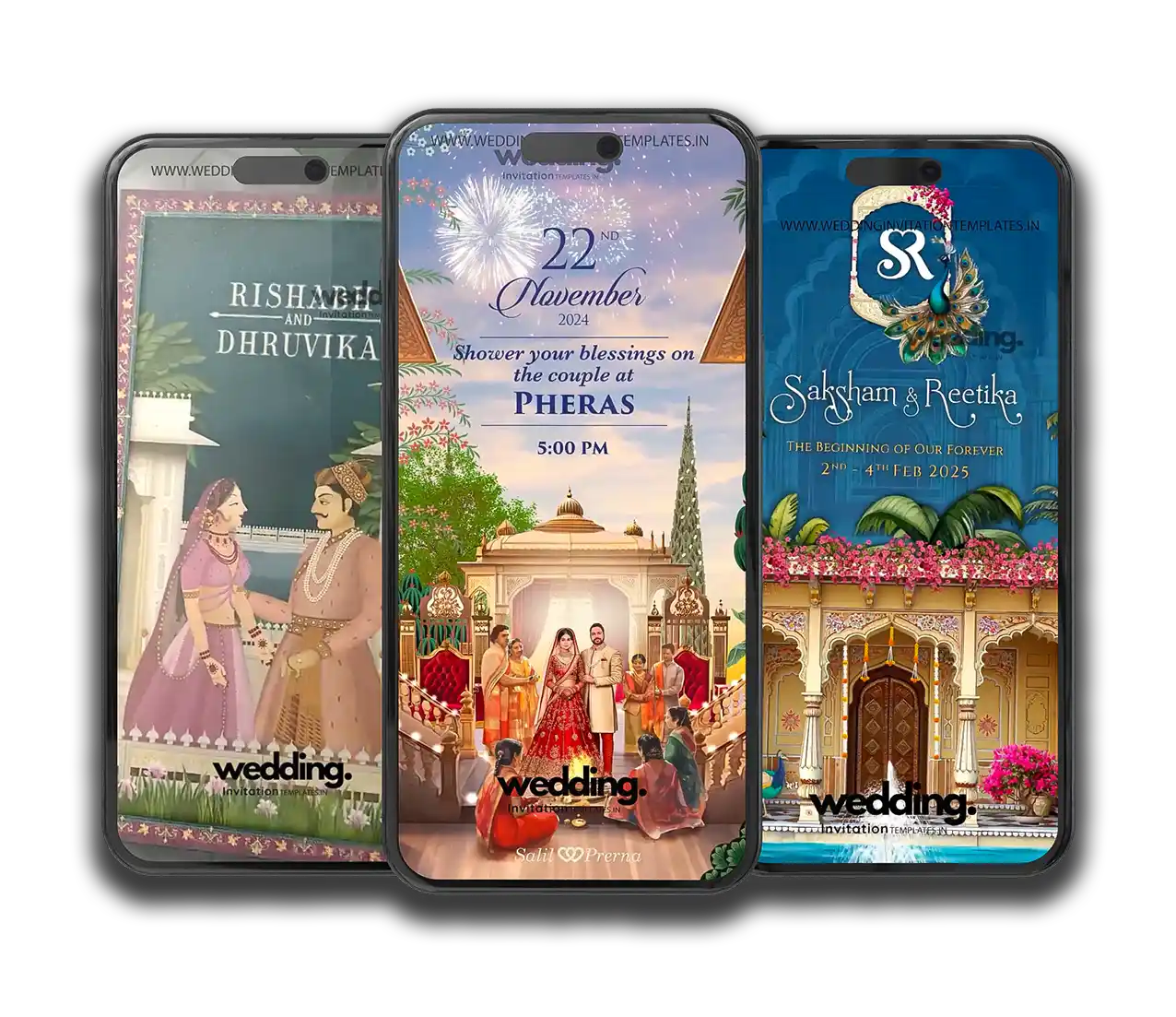 3D Wedding Invitation Template