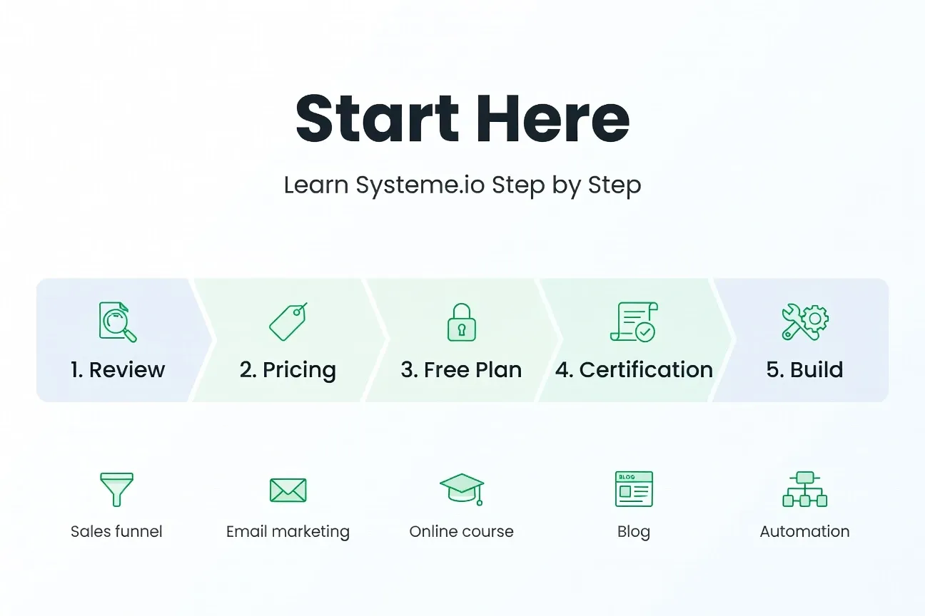 Start here learn Systeme.io for beginners step by step